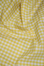 1/8 Yellow Gingham Checkered Poly Cotton Fabric - Yellow Gingham Checkered, 58/59" Width (1 Yard)