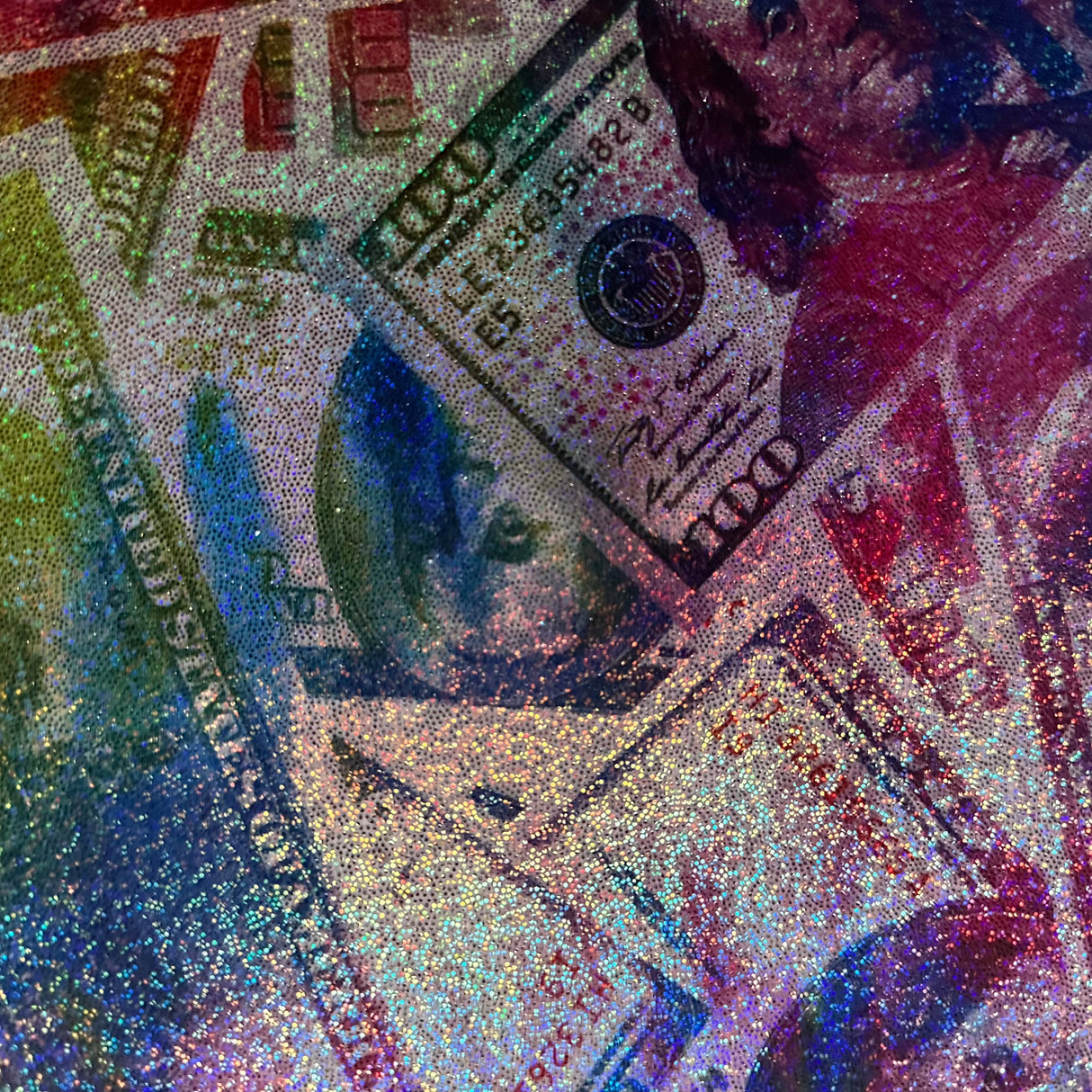 Hologram Stretch Polyester Spandex Fabric
