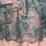 Beaded Floral Lace Mesh