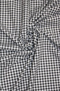 1/8 Black Gingham Checkered Poly Cotton Fabric - Black Gingham Checkered, 58/59" Width (1 Yard)
