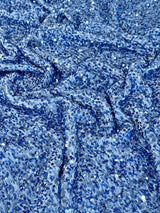 Sky Blue Sequin Velvet