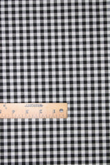 1/8 Black Gingham Checkered Poly Cotton Fabric - Black Gingham Checkered, 58/59" Width (1 Yard)