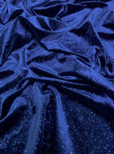 Shimmery Stretch Velvet Navy Blue