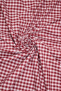 1/8 Burgundy Poly Cotton Gingham Checkered Poly Cotton Fabric - Burgundy Gingham Checkered, 58/59" Width (1 Yard)