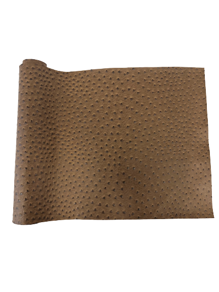 Faux Leather Vinyl Fabric Saratoga Ostrich Texture