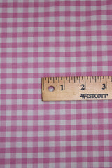 1/8 Pink Gingham Checkered Poly Cotton Fabric - Pink Gingham Checkered, 58/59" Width (1 Yard)