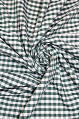 1/8 Hunter Green Gingham Checkered Poly Cotton Fabric - Hunter Green Gingham Checkered, 58/59" Width (1 Yard)