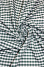 1/8 Hunter Green Gingham Checkered Poly Cotton Fabric - Hunter Green Gingham Checkered, 58/59" Width (1 Yard)