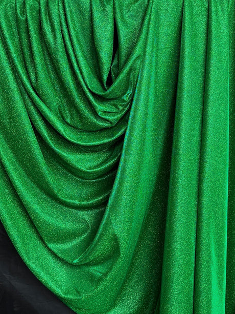 Green Stretch Metallic Lurex