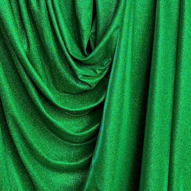 Green Stretch Metallic Lurex