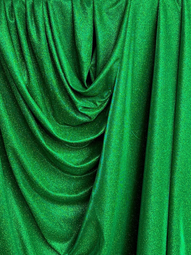 Green Stretch Metallic Lurex