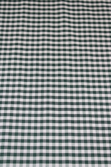 1/8 Hunter Green Gingham Checkered Poly Cotton Fabric - Hunter Green Gingham Checkered, 58/59" Width (1 Yard)