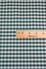 1/8 Hunter Green Gingham Checkered Poly Cotton Fabric - Hunter Green Gingham Checkered, 58/59" Width (1 Yard)