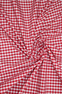 1/8 Red Gingham Checkered Poly Cotton Fabric - Red Gingham Checkered, 58/59" Width