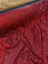 Luxury Rhinestone Mesh Red