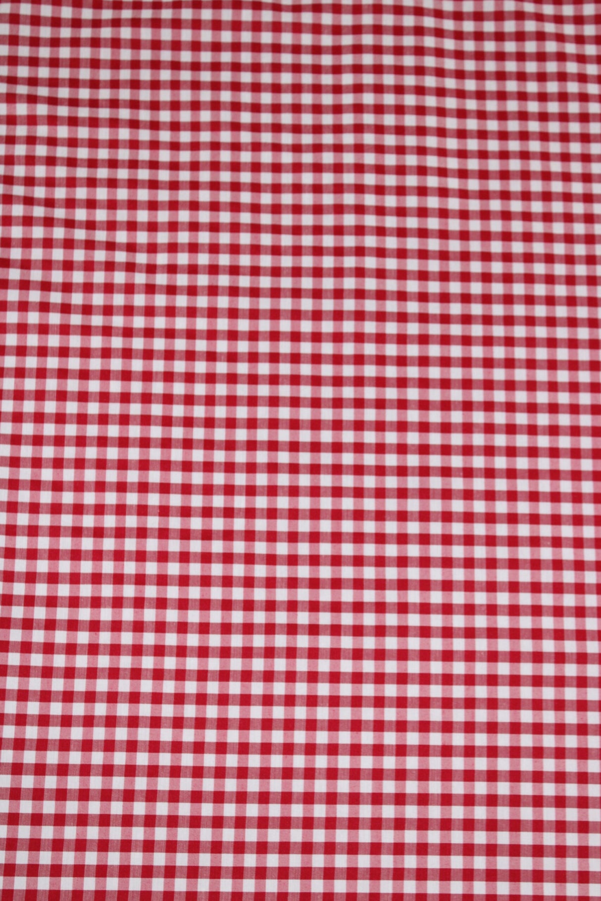 1/8 Red Gingham Checkered Poly Cotton Fabric - Red Gingham Checkered, 58/59" Width