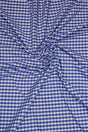 1/8 Royal Blue Gingham Checkered Poly Cotton Fabric - Royal Blue Gingham Checkered, 58/59" Width (1 Yard)