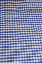 1/8 Royal Blue Gingham Checkered Poly Cotton Fabric - Royal Blue Gingham Checkered, 58/59" Width (1 Yard)
