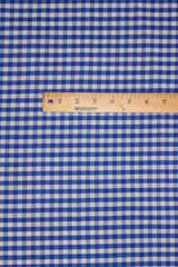 1/8 Royal Blue Gingham Checkered Poly Cotton Fabric - Royal Blue Gingham Checkered, 58/59" Width (1 Yard)