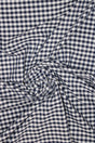 1/8 Navy Gingham Checkered Poly Cotton Fabric - Navy Gingham Checkered, 58/59" Width