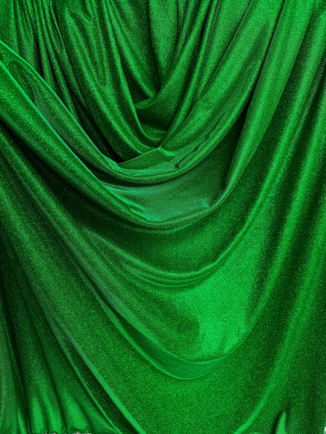 Green Stretch Metallic Lurex