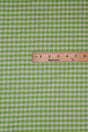 Lime Poly Cotton Gingham Fabric - 1/8" Checkered, 58/59" Width