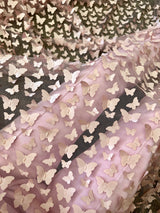 Blush 3D Butterfly Lace
