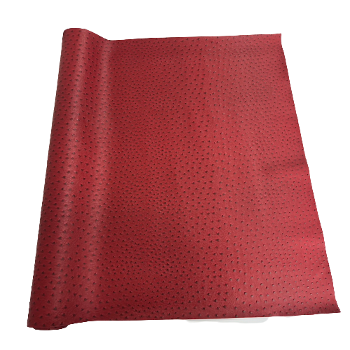 Faux Leather Vinyl Fabric Saratoga Ostrich Texture