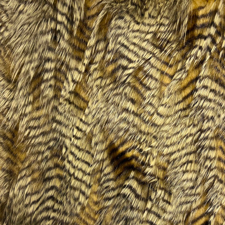 Porcupine Feather Faux Fur Fabric - 50 Percent Acrylic 50 Percent Polyester, Brown, 60" Width, 2" Pile Length (1 Yard)