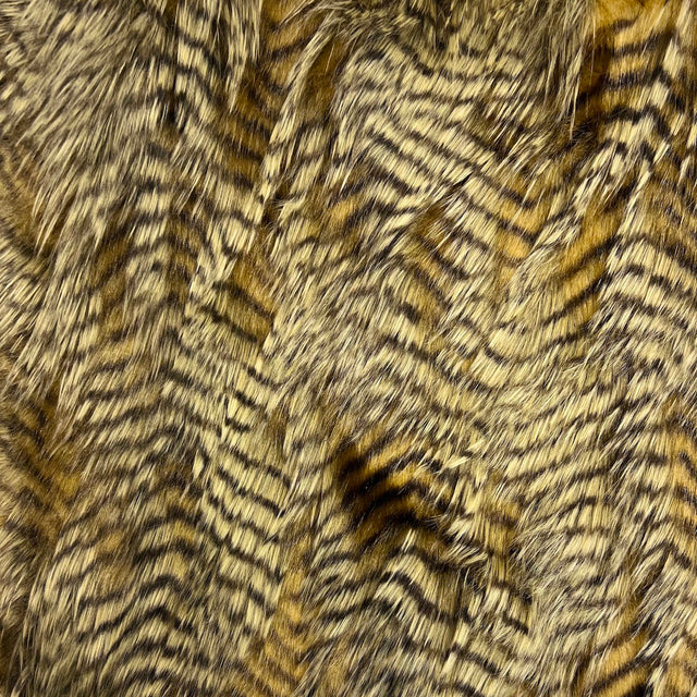Porcupine Feather Faux Fur Fabric - 50 Percent Acrylic 50 Percent Polyester, Brown, 60" Width, 2" Pile Length (1 Yard)