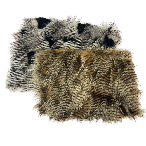 Porcupine Feather Faux Fur Fabric - 50 Percent Acrylic 50 Percent Polyester, Brown, 60" Width, 2" Pile Length (1 Yard)