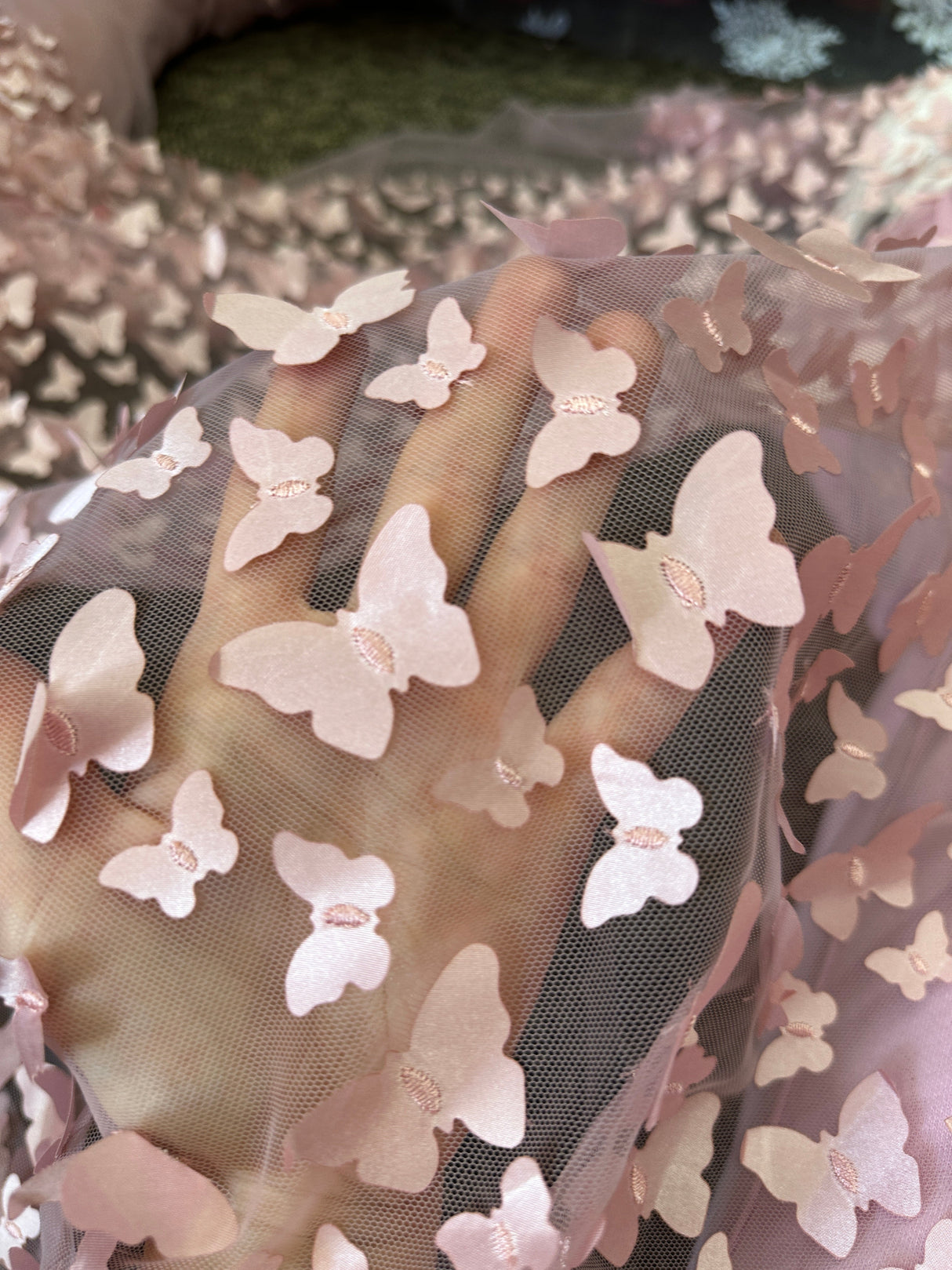 Blush 3D Butterfly Lace