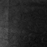 Western Floral PU Faux Leather Vinyl Fabric - Western Floral Pattern, 56" Width (1 Yard)