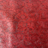 Western Floral PU Faux Leather Vinyl Fabric - Western Floral Pattern, 56" Width (1 Yard)