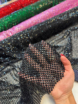 Black Luxury Rhinestone Mesh