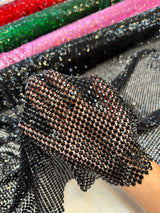 Black Luxury Rhinestone Mesh