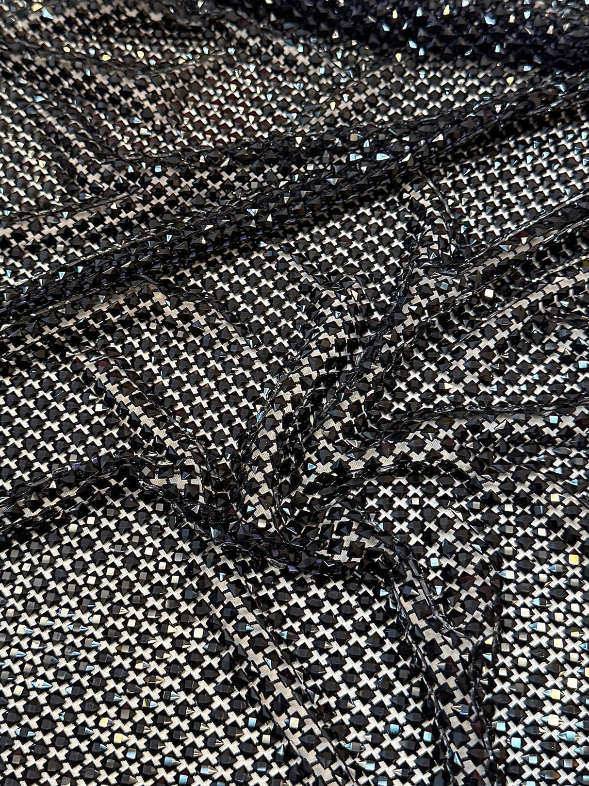 Black Luxury Rhinestone Mesh