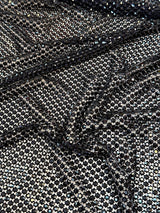 Black Luxury Rhinestone Mesh