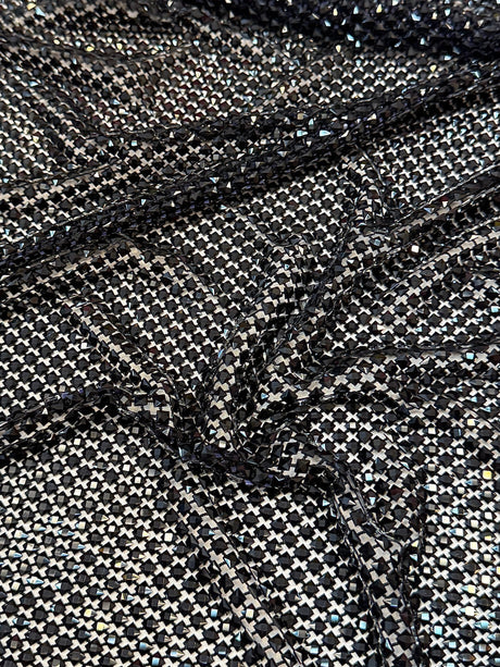 Black Luxury Rhinestone Mesh