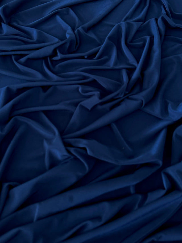 Shiny Navy Double Brushed DTY Jersey