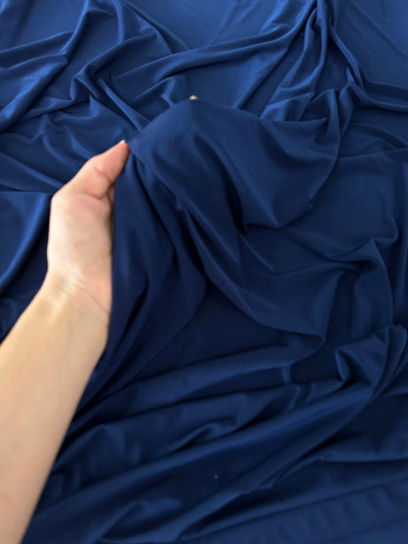 Shiny Navy Double Brushed DTY Jersey