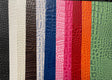 Black Aqualine Marine Crocodile Vinyl Fabric,