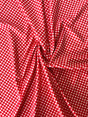 Red Gingham Print Spandex Fabric - Red Gingham Print, 58"/60" Width (1 Yard)