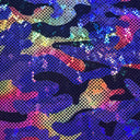 Poly Spandex Shattered Camouflage Hologram Fabric