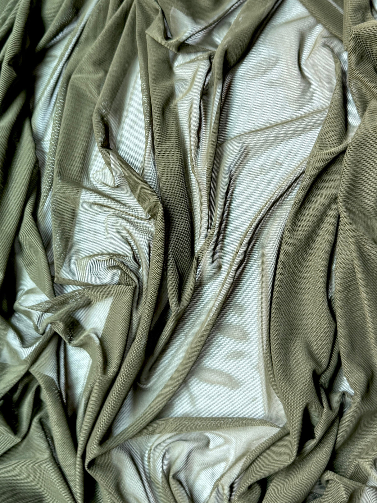 Army Green 4-Way Stretch Power Mesh