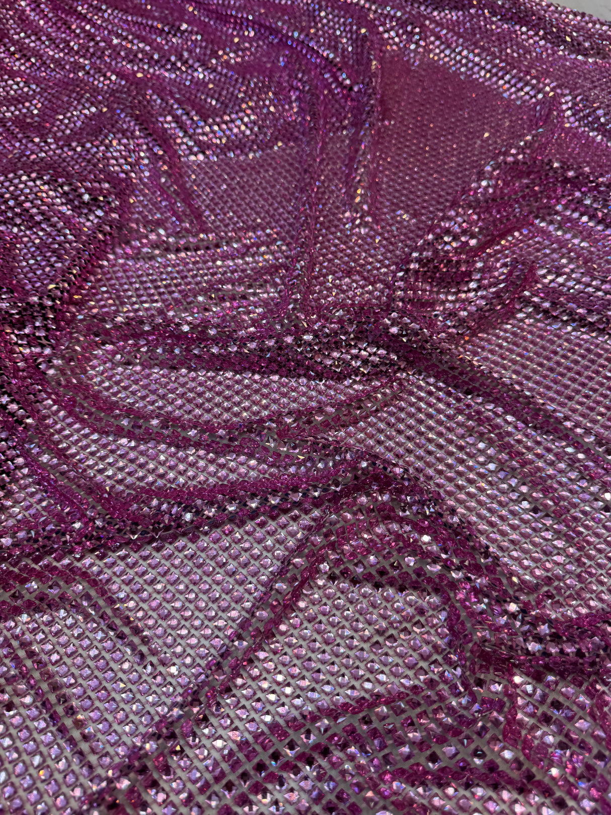 Rhinestone Mesh Pink