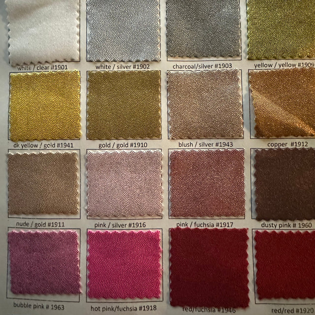 Foggy Foil Fabric Color Card