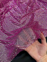 Rhinestone Mesh Pink