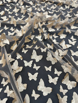 3D Butterfly Lace Gold Champagne
