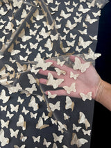 3D Butterfly Lace Gold Champagne